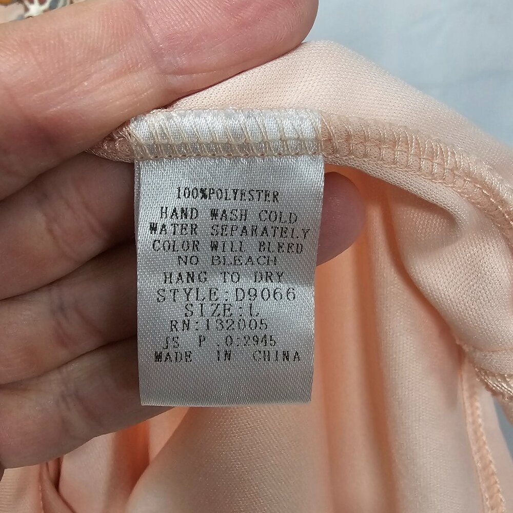 Entro Dress Pink Fairy Peasant Festival Floral Cottage L - Picture 13 of 14
